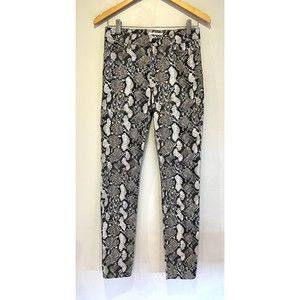 H&M SNAKESKIN COTTON HIGH-WAISTED JEANS..! SIZE 6